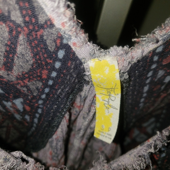 GUC Free people flowy w/tie in back oversized top sz small oversized - Picture 5 of 9